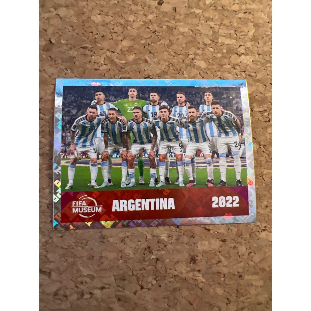 Panini FIFA Museum Argentina 2022 World Cup Champions Sticker Messi FWC 19
